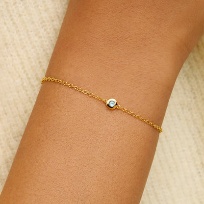 Fine Molten Birthstone Bracelet (Gold)