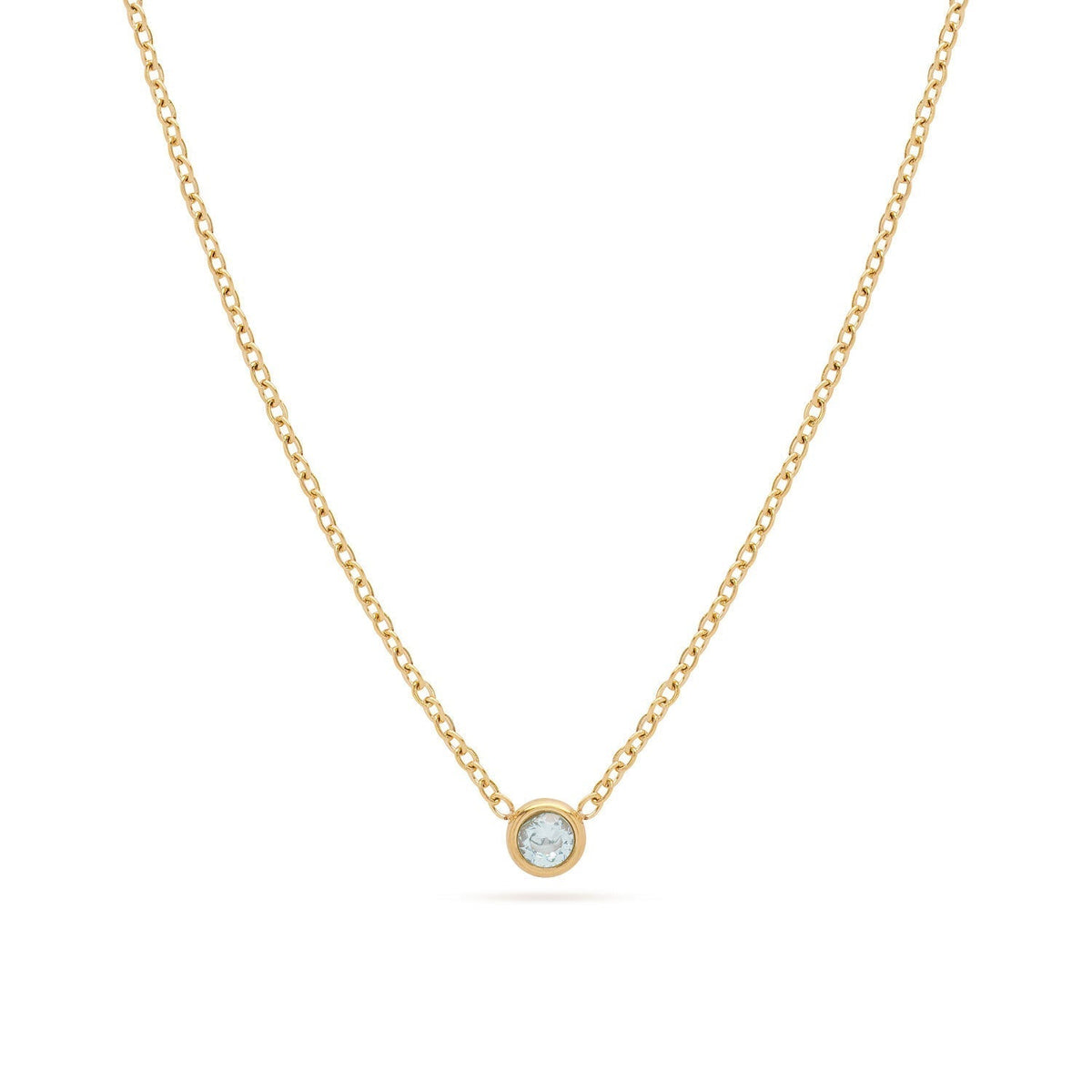 Mini Birthstone Necklace (Gold)