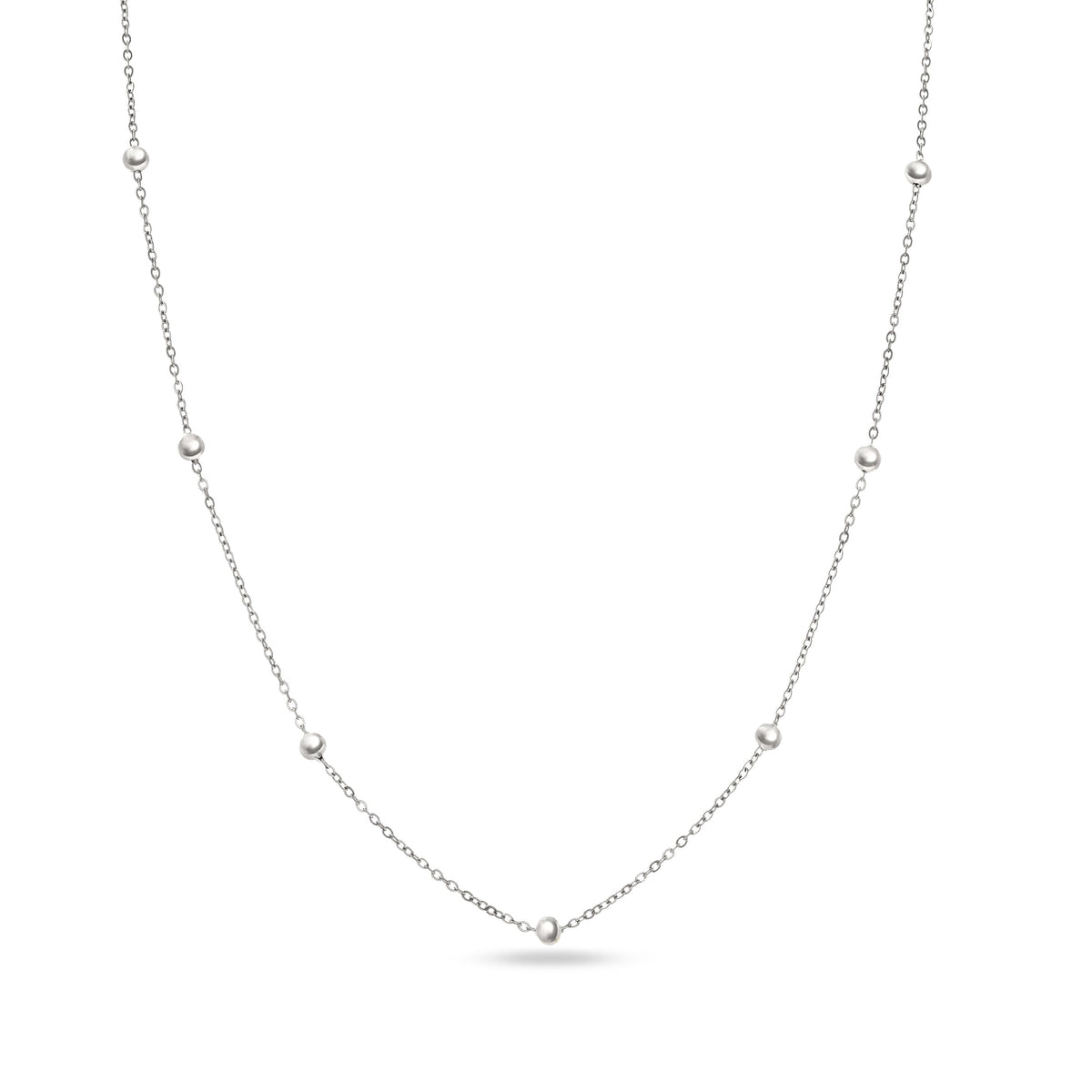 Mini Custom Stamped T-Bar Necklace (Silver)