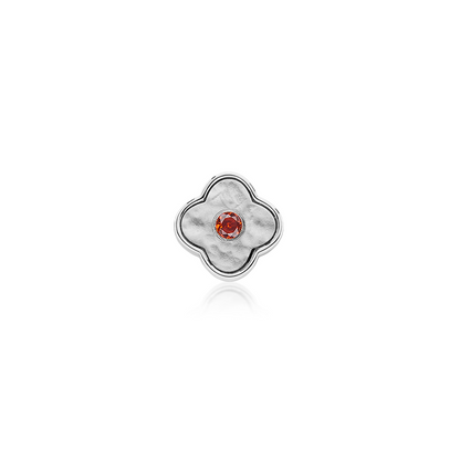 Molten Clover Charms (Silver) - Birthstones