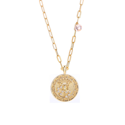 18K Gold Plated Zodiac Birth Coin