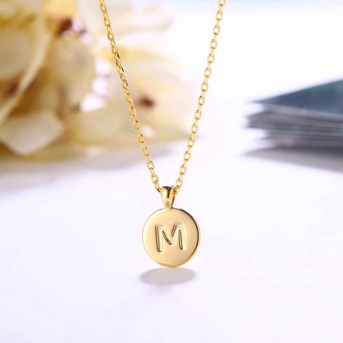 18K Gold Plated Monogram Necklace