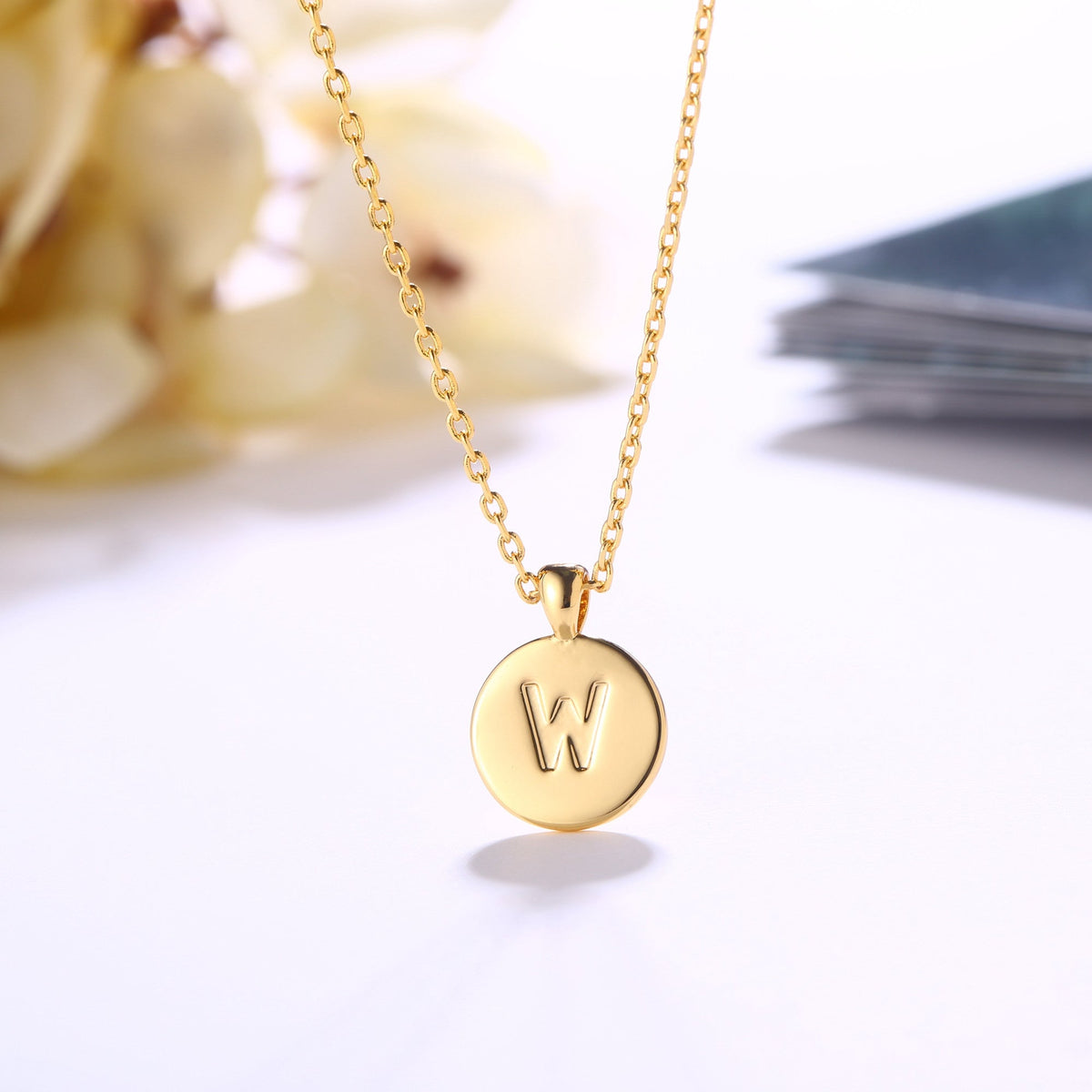18K Gold Plated Monogram Necklace