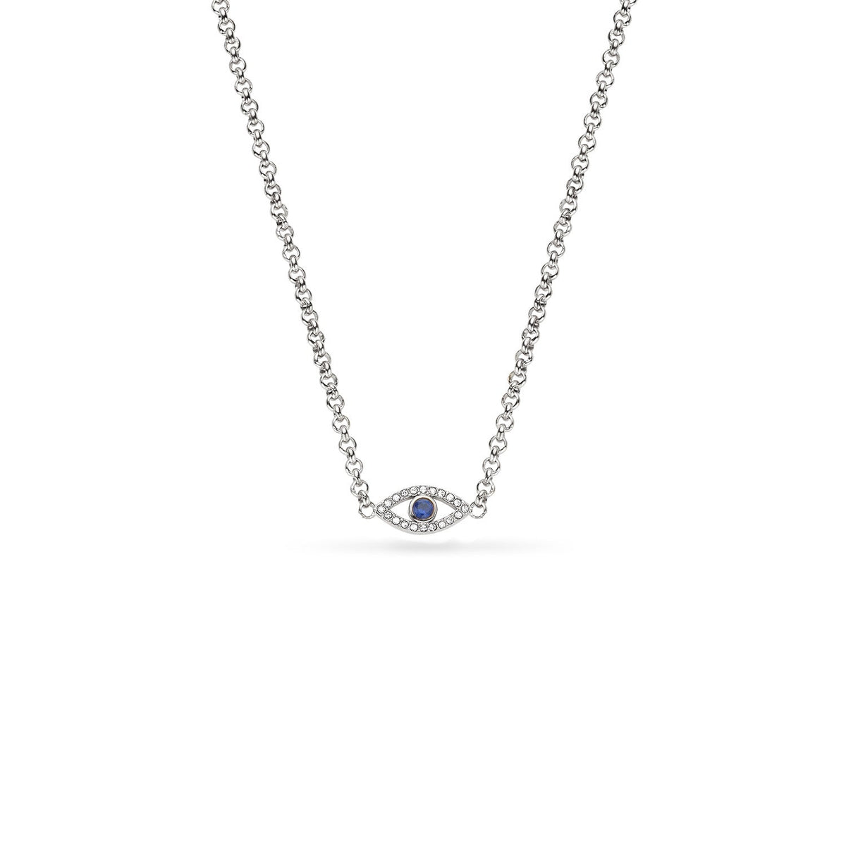 Custom Evil Eye Necklace (Silver)