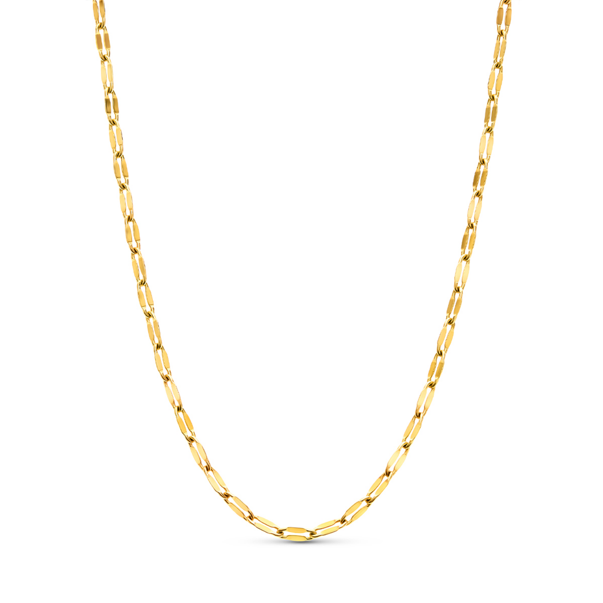 Double Fingerprint Heart Token Necklace (Gold)