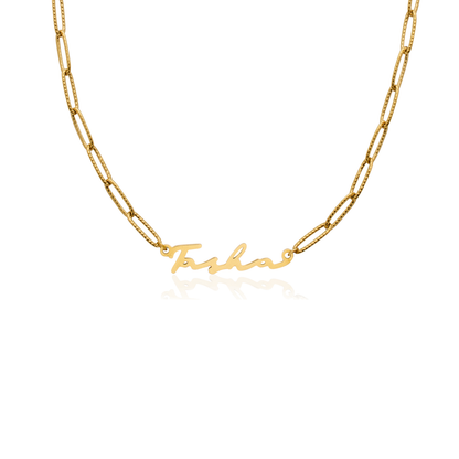 Signature Name Necklace (Gold)