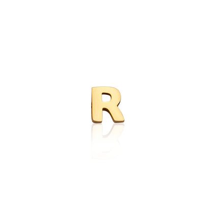 Mini Letter Sphere Chain Necklace (Gold)