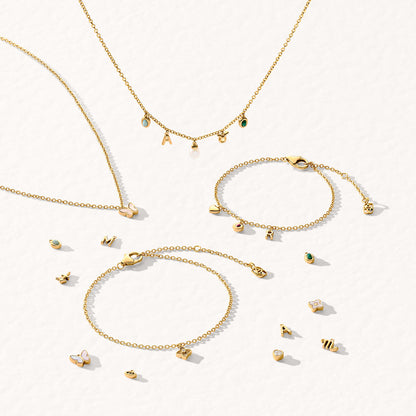 Made Mine Fine Charm Necklace (Gold)