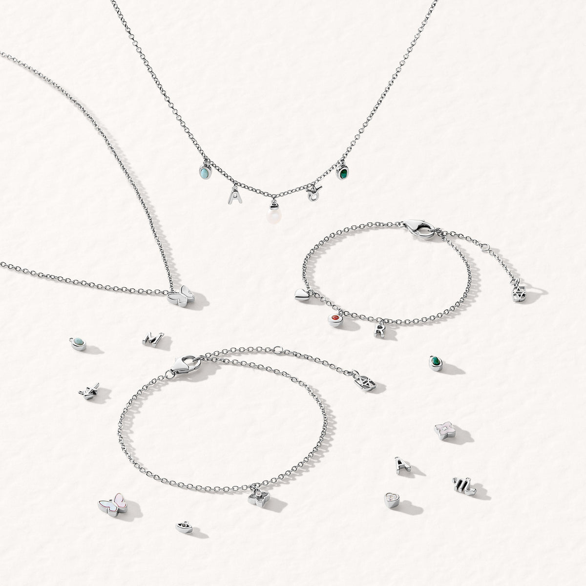 Made Mine Fine Charm Necklace (Silver)