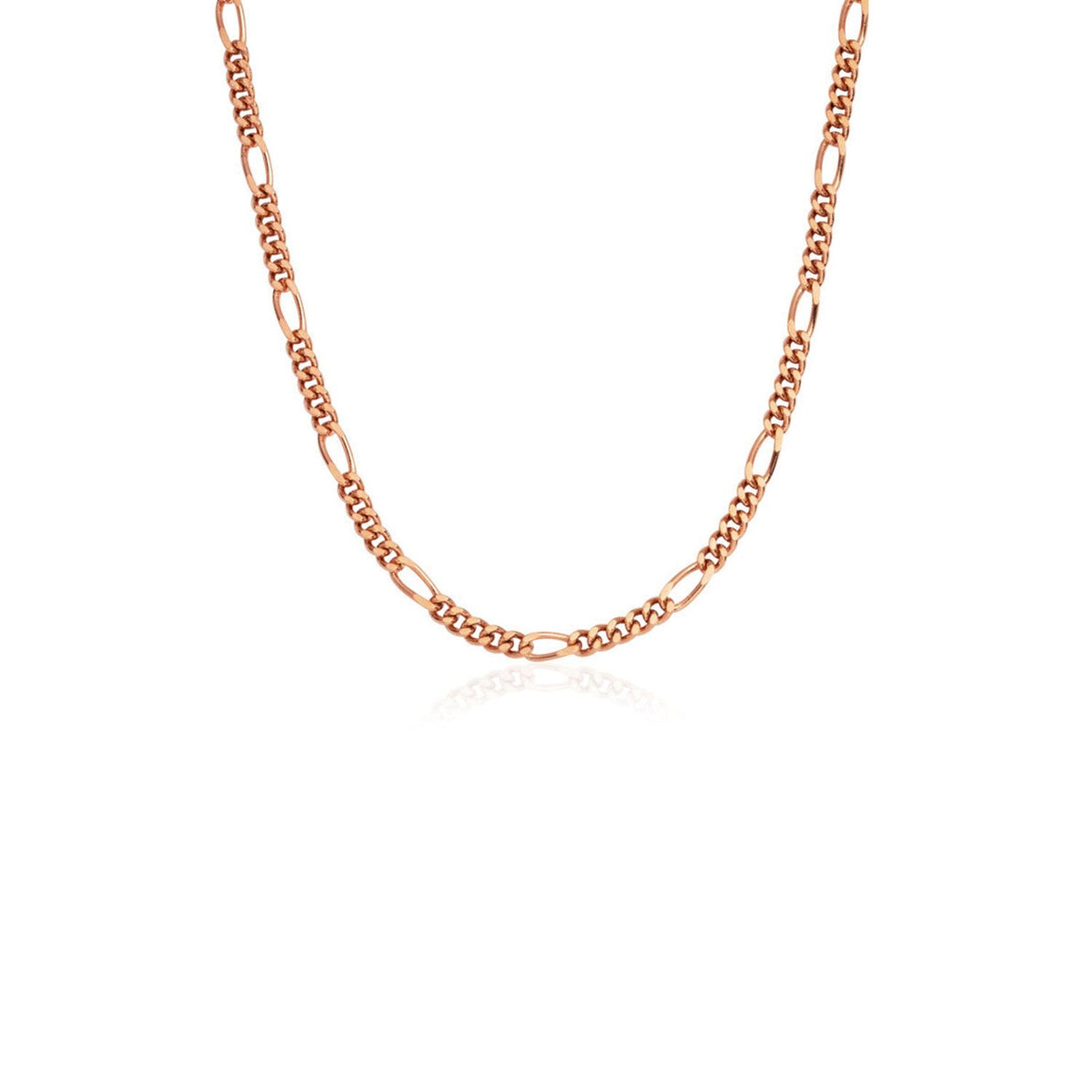 Layering Small Figaro Chain Necklace (Rose Gold)