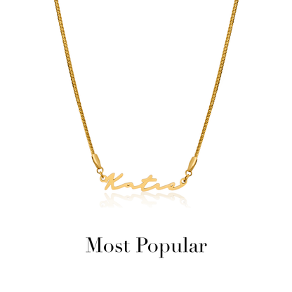 Signature Name Necklace (Gold)