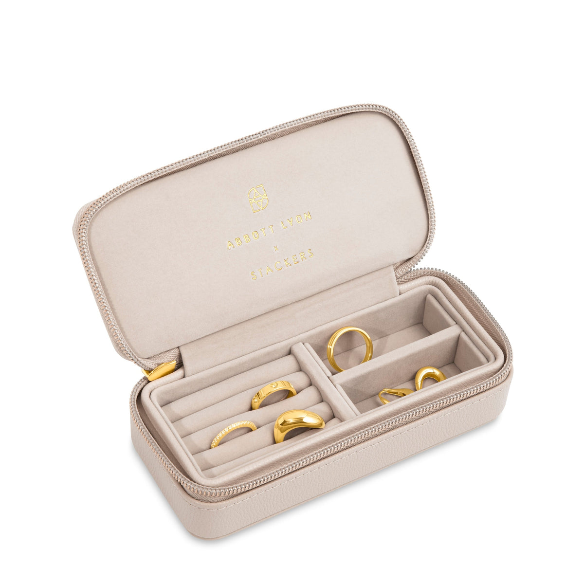 Stackers x Abbott Lyon Medium Travel Size Jewellery Box (Oatmeal)