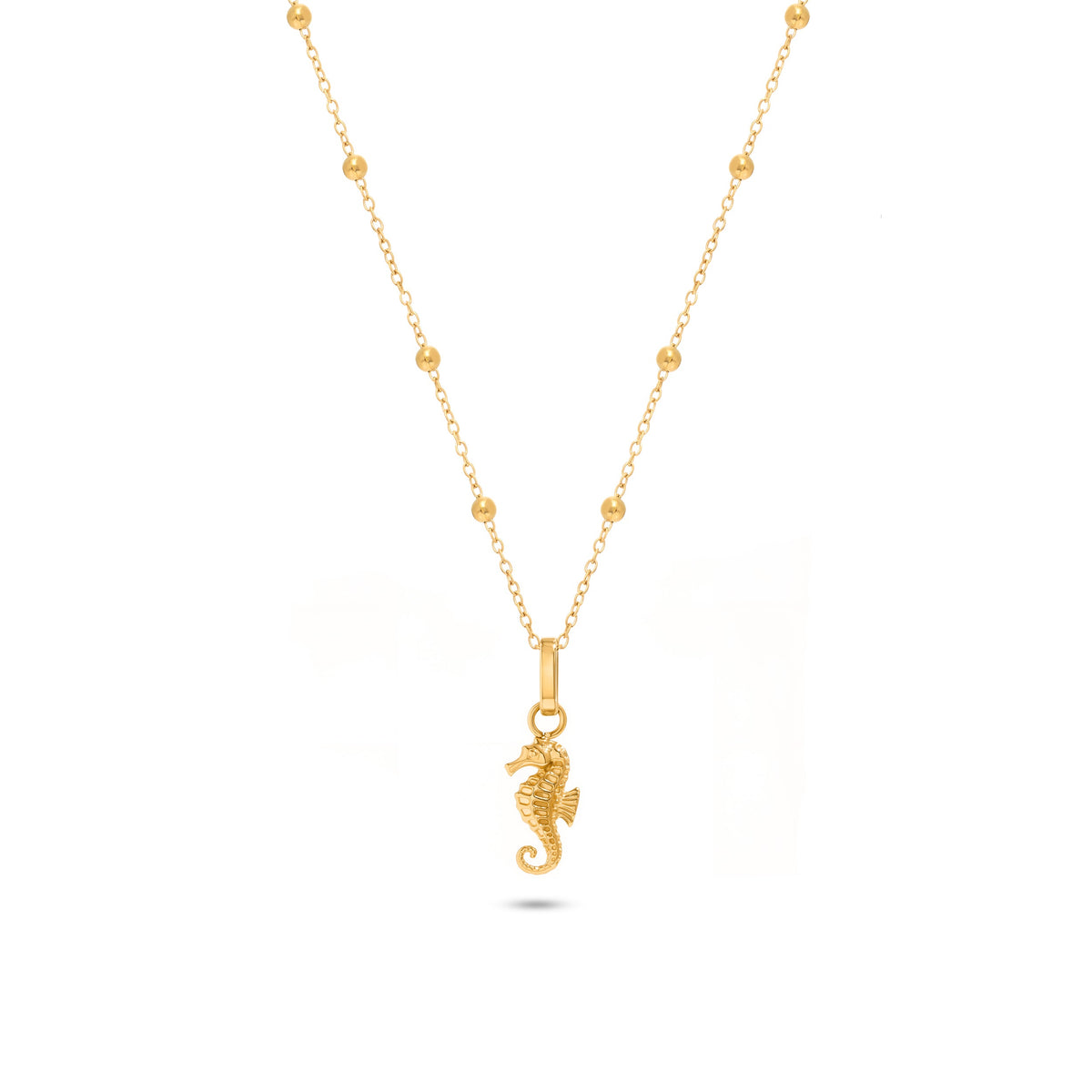 Ocean Charms Seahorse Necklace (Gold)