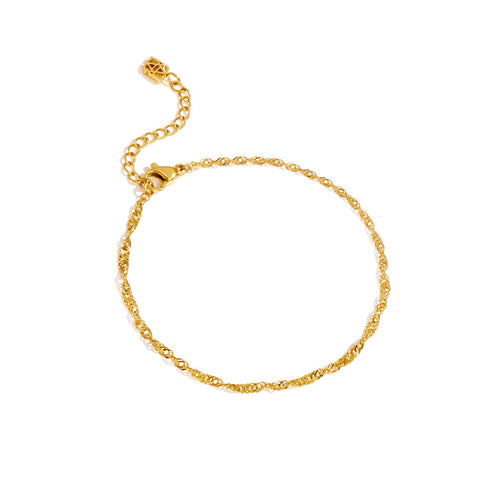 Layering Twisted Chain Bracelet (Gold)