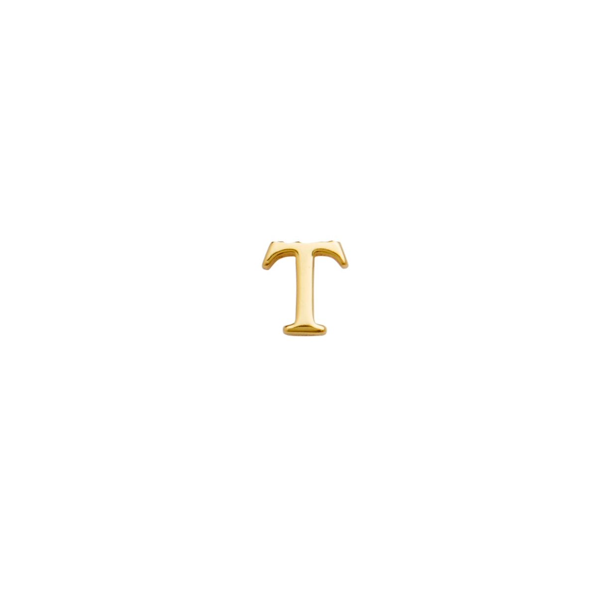 Initial Zip Pull Charm (Gold)