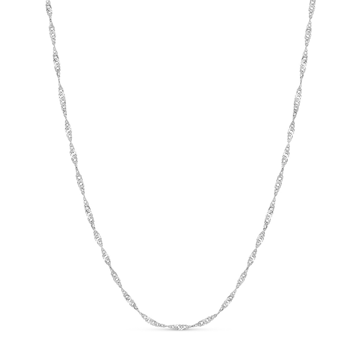 Organic Fingerprint Droplet Necklace (Silver)