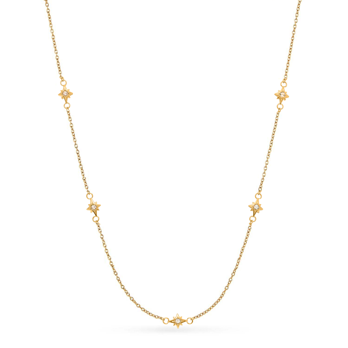 Double Fingerprint Heart Token Necklace (Gold)