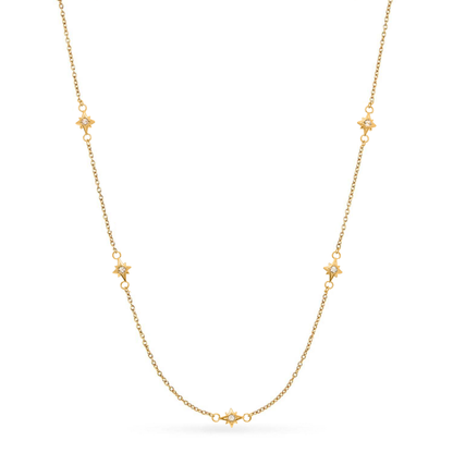 Organic Fingerprint Droplet Necklace (Gold)