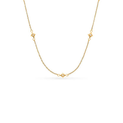 Double Fingerprint Heart Token Necklace (Gold)