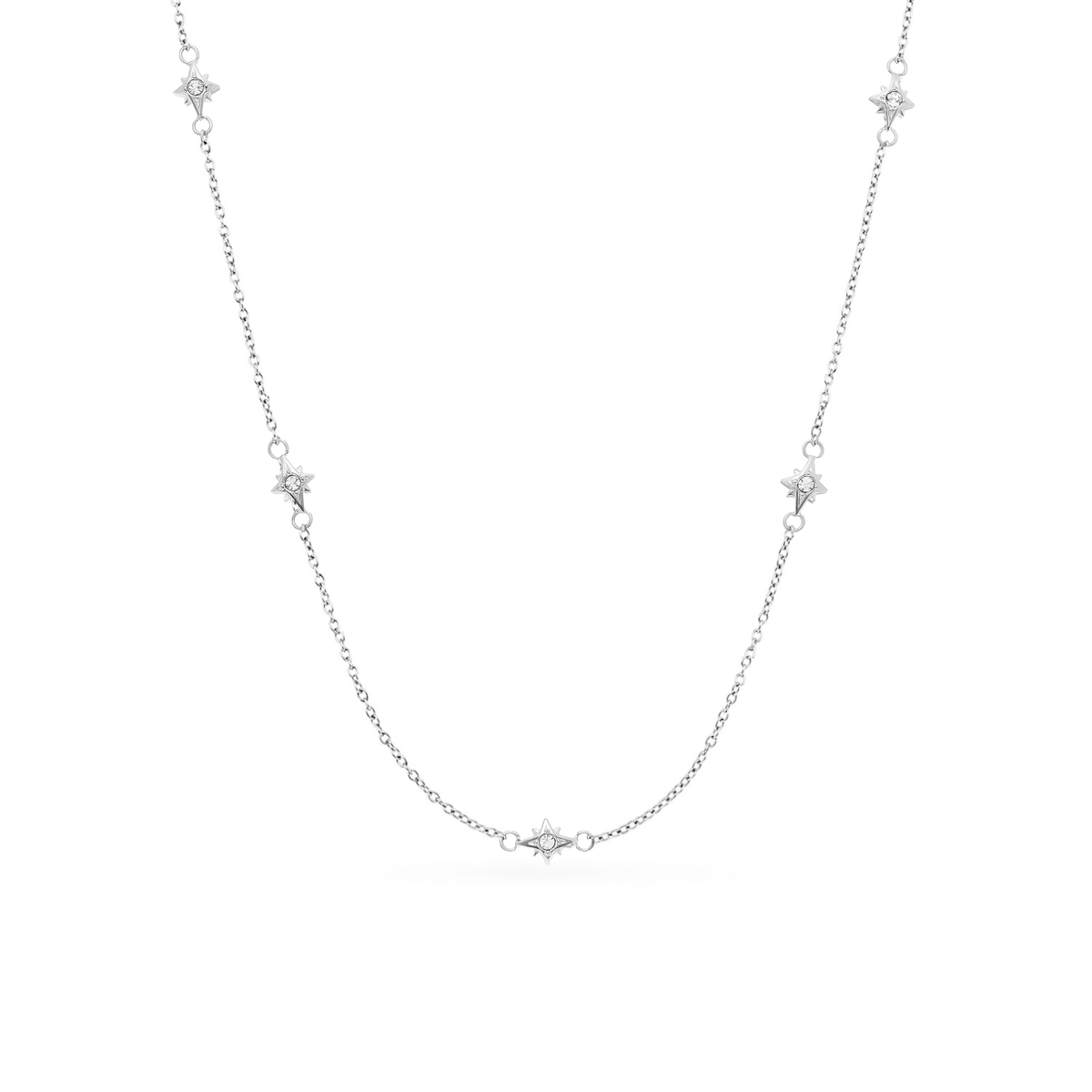 Fingerprint Written In The Stars Tag Necklace (Silver)