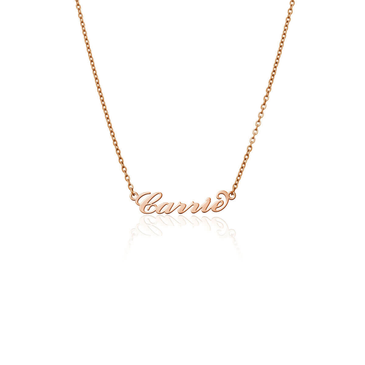 Carrie Name Necklace (Rose Gold)