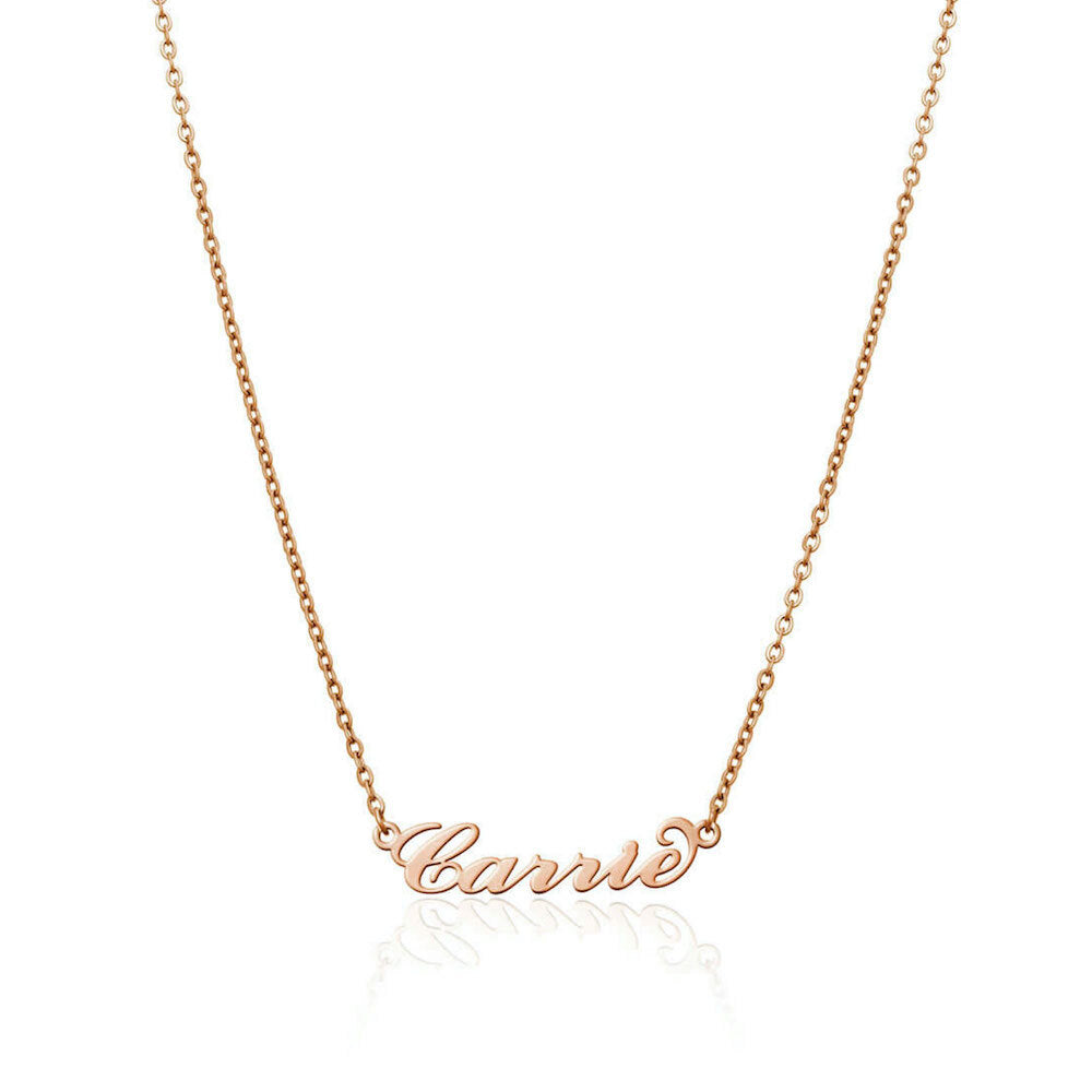 Carrie Name Necklace (Rose Gold)