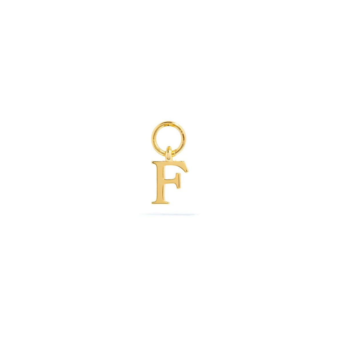 Stories Mini Initial Hoop Charm (Gold)