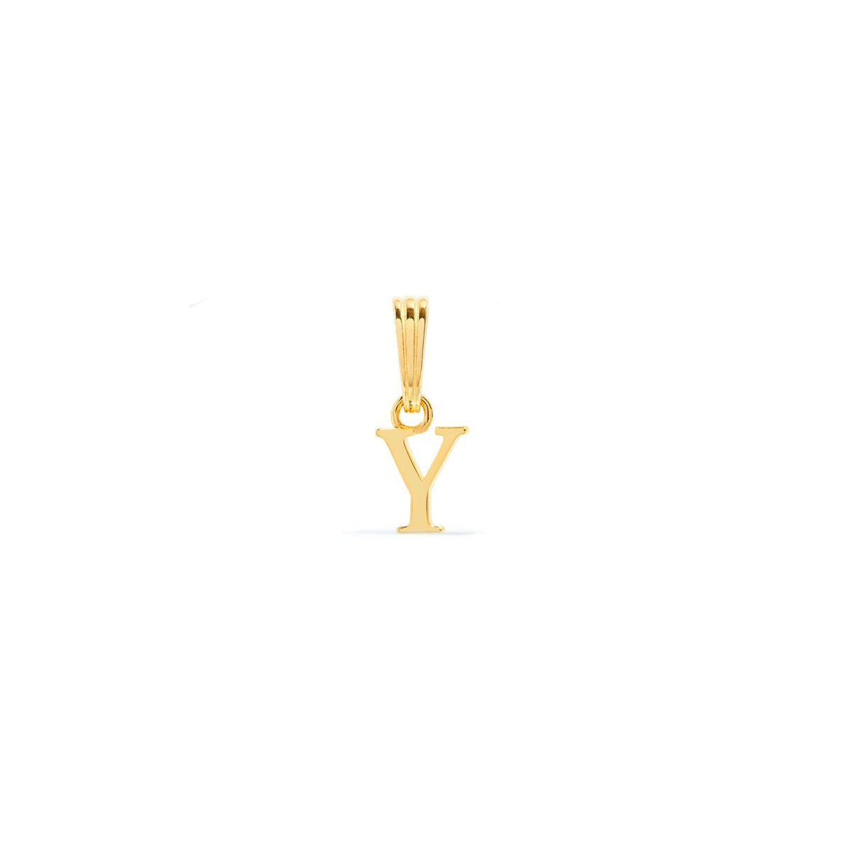 Sterling Silver Mini Initial Pendant (Gold)