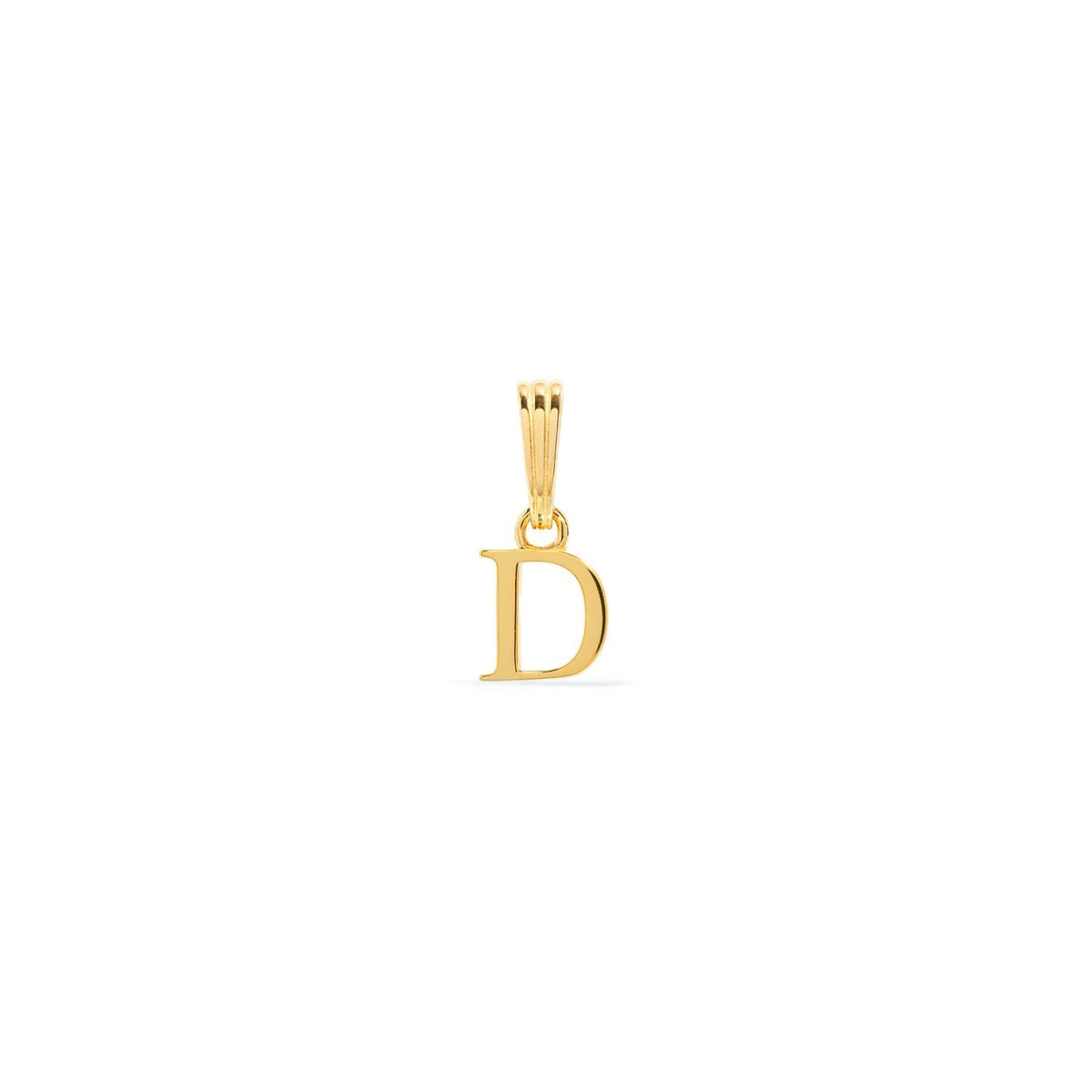 Sterling Silver Mini Initial Pendant (Gold)