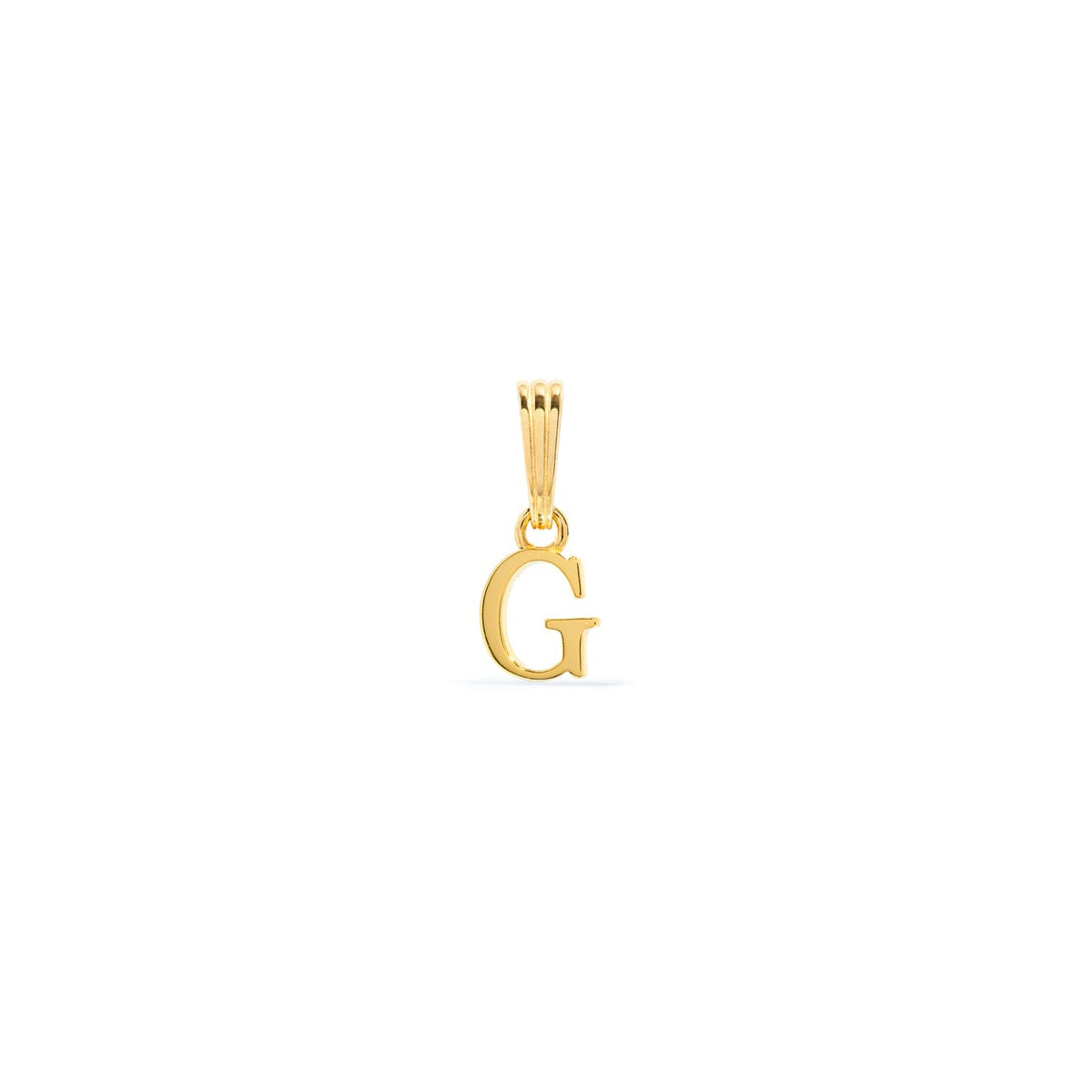 Sterling Silver Mini Initial Pendant (Gold)