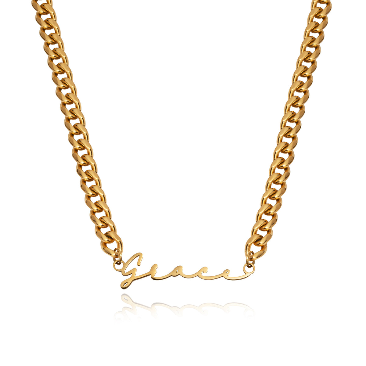 Signature Name Necklace - Gold