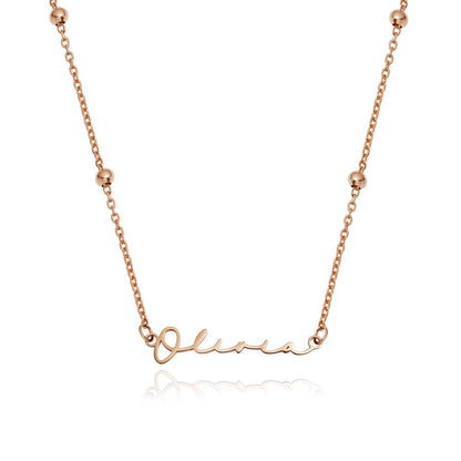 Signature Name Necklace (Rose Gold)
