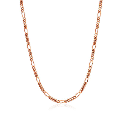 Layering Small Figaro Chain Necklace (Rose Gold)