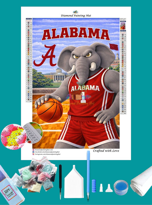 Alabama Crimson Tide Mascot Diamond Painting