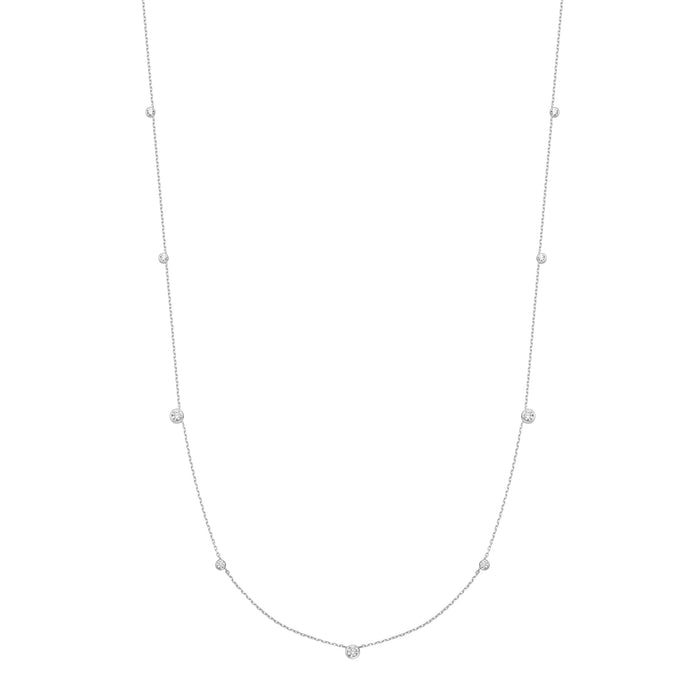 Ania Haie Silver Bezel Cubic Zirconia Station Necklace
