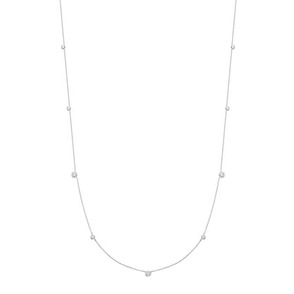 Ania Haie Silver Bezel Cubic Zirconia Station Necklace