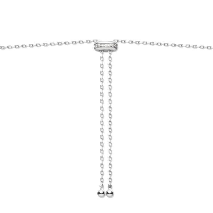 Ania Haie Silver Bezel Cubic Zirconia Station Necklace