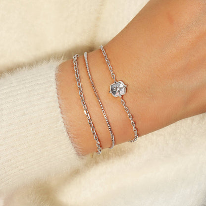 Ania Haie Silver Paper Clip Chain Bracelet