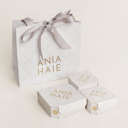Ania Haie Silver Tennis Beaded Stone Pearl Drop Stud Earrings