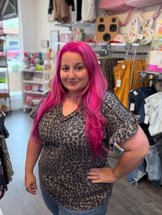 Animal Print VNeck
