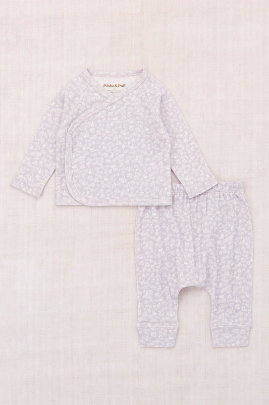Baby Wrap Set in Mist Bunny Meadow