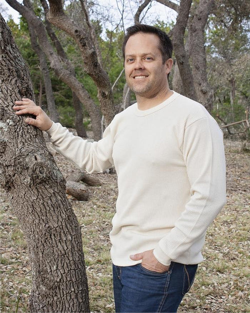 Back in Stock: 2-Pack Organic Cotton Thermal Long Sleeve Crew Neck Made in USA
