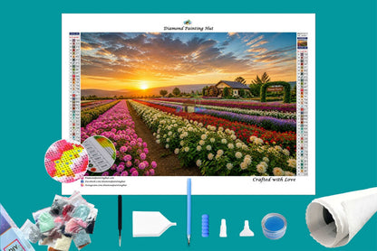 Bed of Flowers Diamond Painting