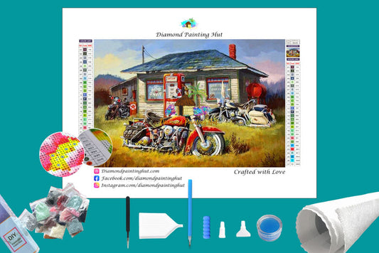 Biker Hangout Diamond Painting