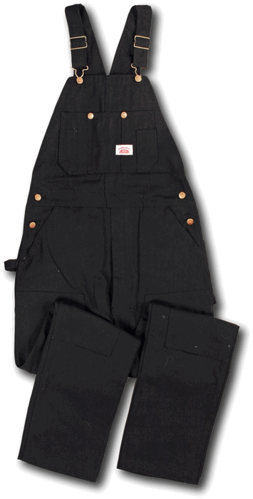 Black Extra Heavy Duty Black Cotton Duck Overall by ROUND HOUSE® Made in USA 383