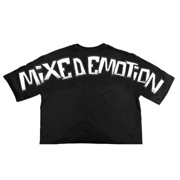 Black “Pirate” Cropped Tee MIXED EMOTION