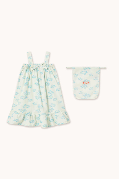 Blossoms Nightgown Dress in Off White