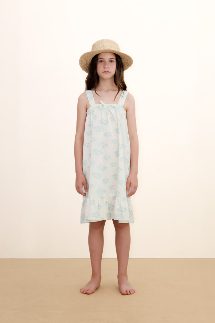 Blossoms Nightgown Dress in Off White