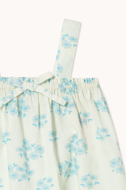 Blossoms Nightgown Dress in Off White
