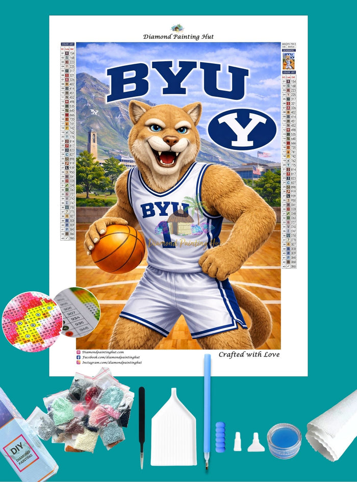 BYU Cougars Mascot Diamond Painting